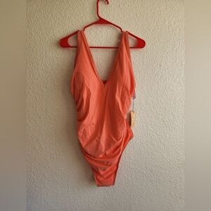 Kona Sol Size 16W, 18W, 20W, 22W or 24W Pink One Piece Swimsuit Adjustable